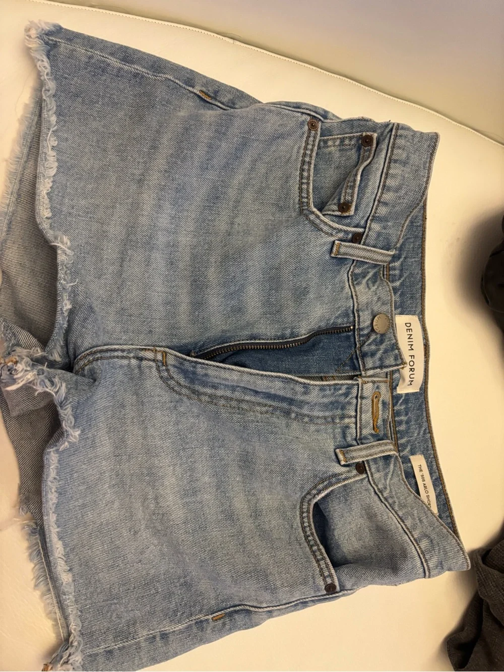 Denim Forum Light Blue High-Rise Denim Shorts